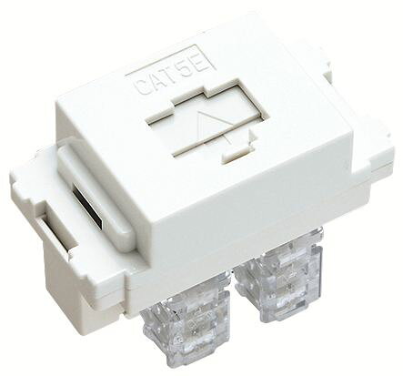 2セット LAN用モジュラーコンセントCAT5 NDG8068(WW) 4974550040501 東芝ライテック