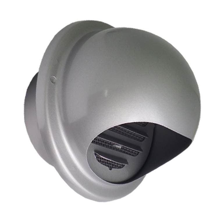 JAPPY UK-GN100MJ-A 換気用ガラリ(外壁用 丸型フード付) 自然給排気用 UK-GSN/GNタイプ UK-GN100MJ-A メタリックグレー仕上げ ／ φ100mm ／ 金網付き(4)