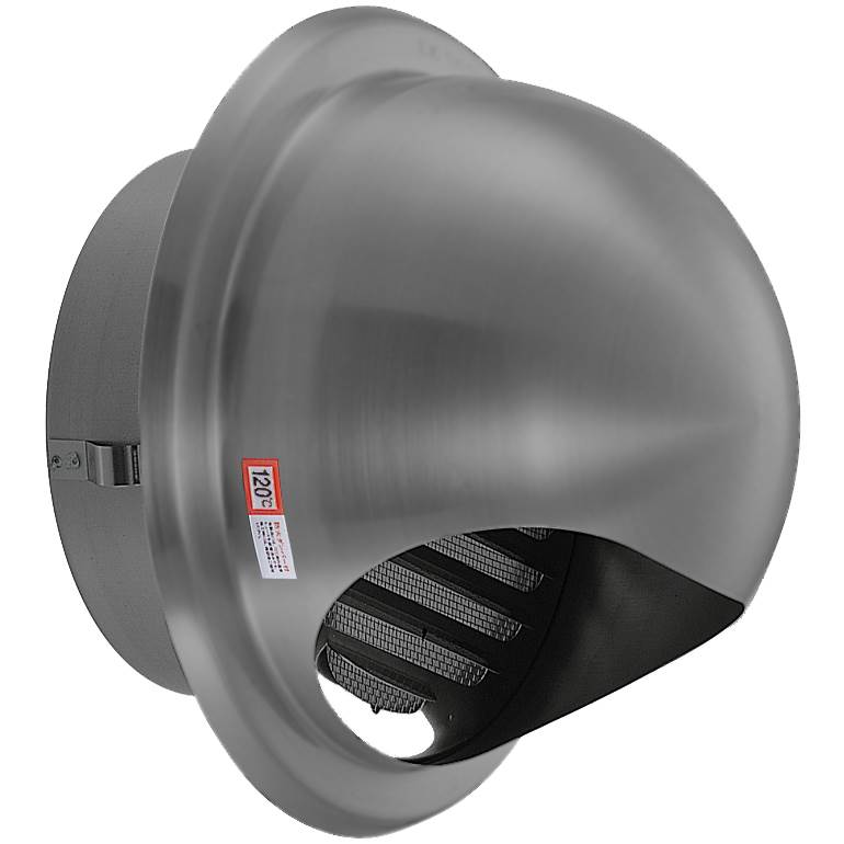 Rakuten - JAPPY UK-GN150MDJ-MA 換気用ガラリ(外壁用 丸型フード付) 自然給排気用 UK-GSN/GNタイプ UK-GN150MDJ-MA メタリックグレー仕上げ ／ φ150mm ／ 水止め・金網・ダンパー付き