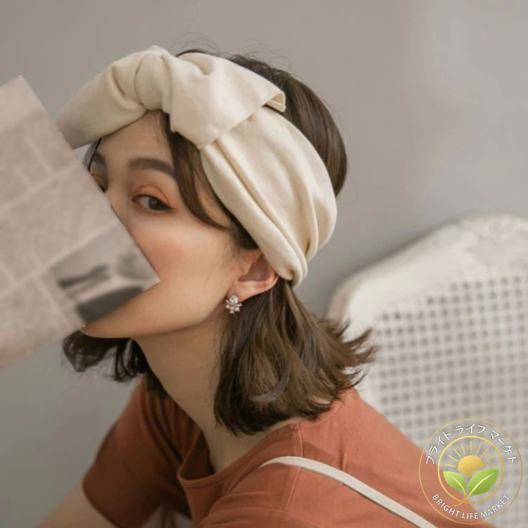 ギフト 大きいリボン センター ヘアバンド クロス レディース ヘアアクセサリー リ...