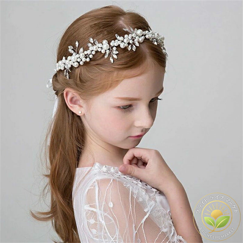 七五三 結婚式 発表会 キッズ フォーマル 女の子 ビジュー＆お花付き アクセサリー
