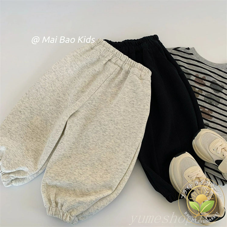 楽天ブライトライフマーケット児童衛ズボン2025春の男児の純色はカジュアルパンツの新商品の子供服の韓国語ズボンのファッション