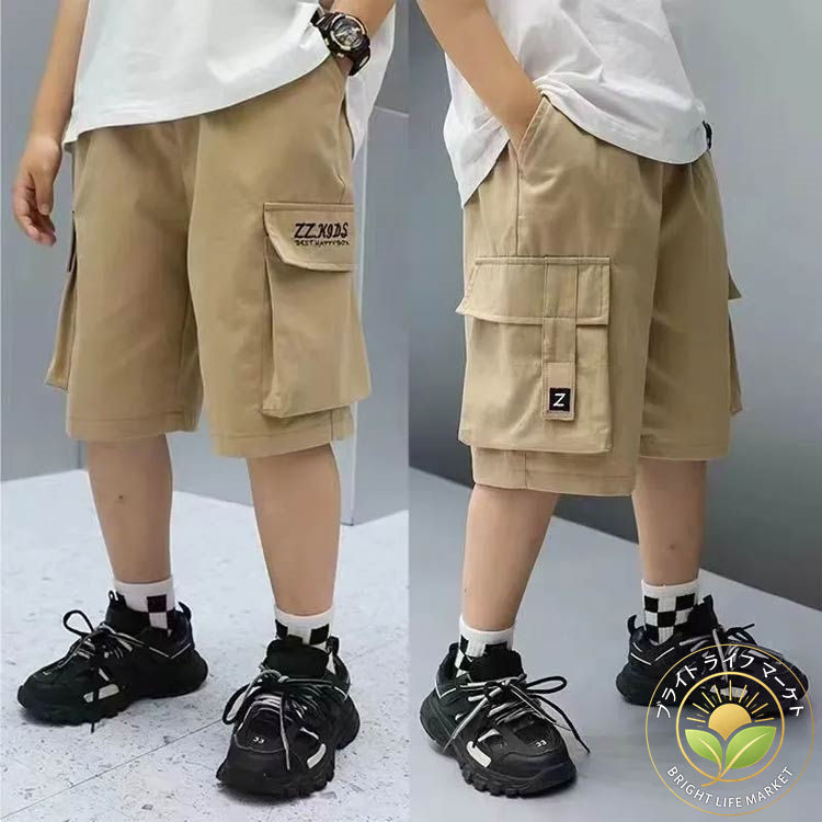 短パン ショートパンツ パンツ 膝丈 男の子 女の子 子供服 カーゴパンツ 半ズボン キッズ ハーフパンツ