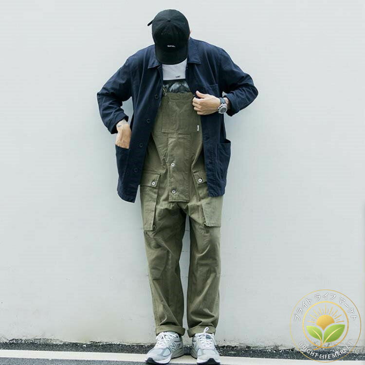 つなぎ つなぎ服 ゆったり ボトムス メンズ 大きいサイズ 大きいサイズ 作業着 無地 ロングパンツ