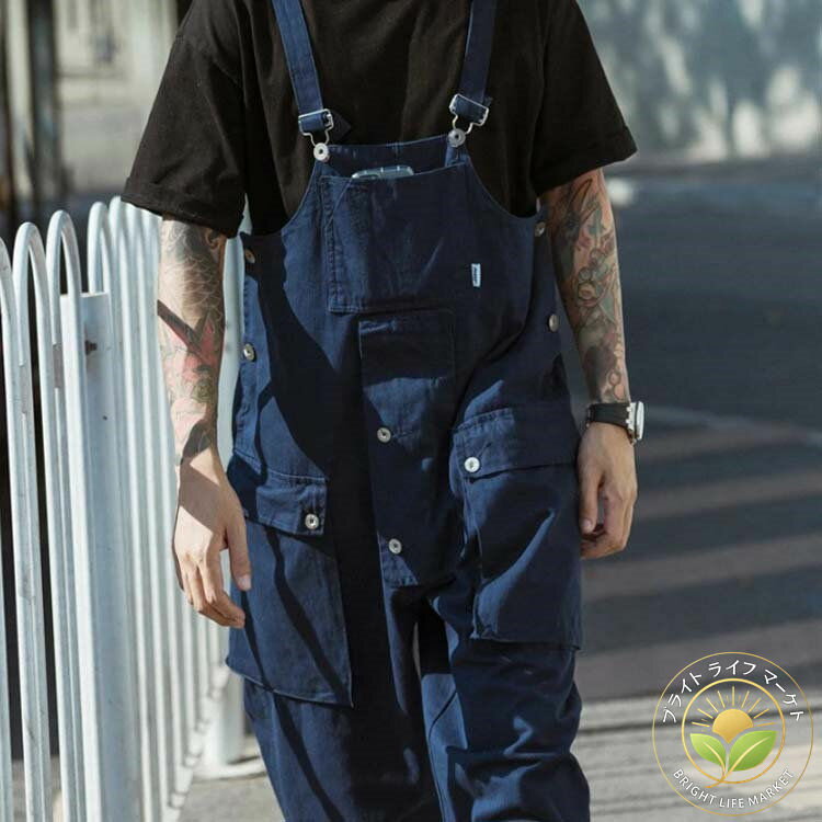 つなぎ つなぎ服 ゆったり ボトムス メンズ 大きいサイズ 大きいサイズ 作業着 無地 ロングパンツ