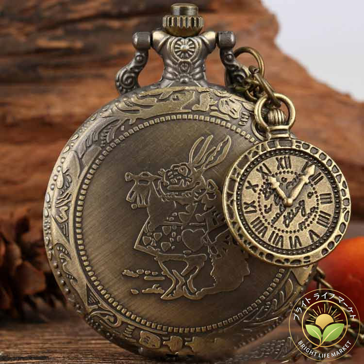 ロリータ ネックレス クオーツ式 ゴスロリ ペンダントウォッチ アリスの懐中時計 6種類 ゴシック トランプ ペンダント時計 ナースウォッチ マジック うさぎ 鍵 懐中時計 アリス