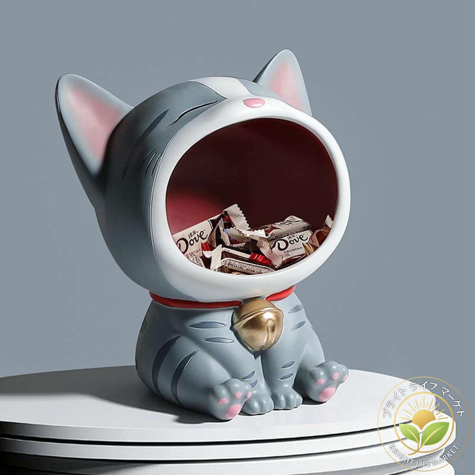 玄関収納 ビッグマウス猫 小物入れ 鍵置き かわいい猫鍵置き 多機能 面白い 腕時計置き 鍵収納 樹脂製 ..