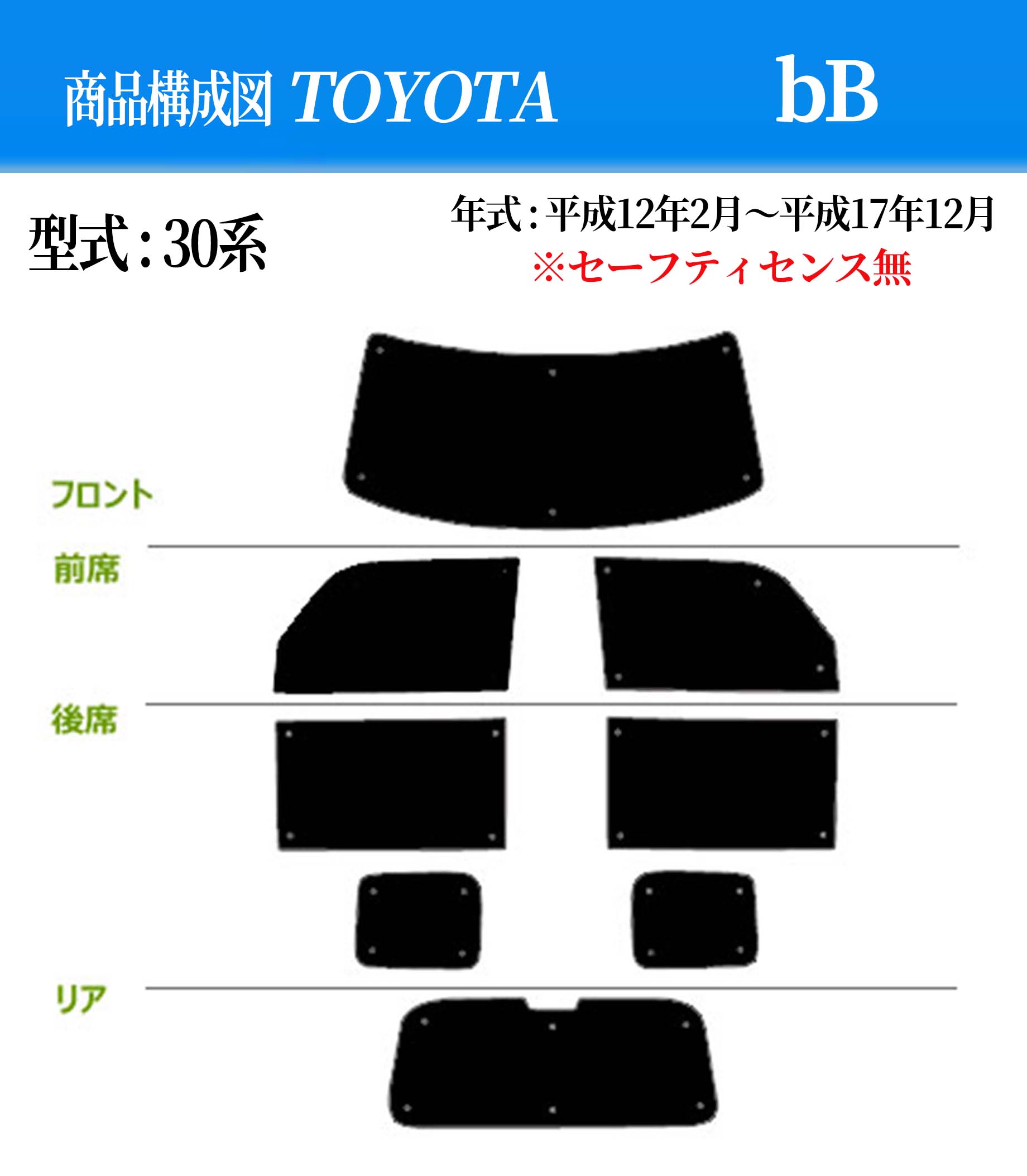 【お得なクーポン】お得なフルセット サンシェード トヨタ bB 30系 年式 平成12年2月〜平成17年12月 車 サイド テント 紫外線 UVカット 防水 遮光 車中泊 日除け 防寒 目隠し 遮熱