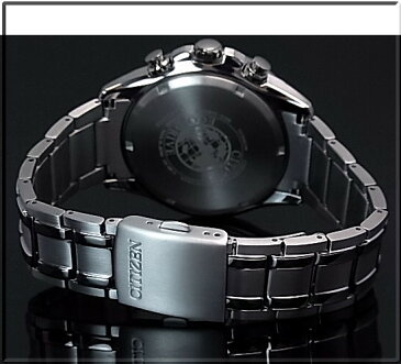 CITIZEN/Chronograph【シチズン/クロノグラフ】チタンモデル メンズ ソーラー腕時計 ブラック文字盤 メタルベルト CA0341-52E MADE IN JAPAN 海外モデル【並行輸入品】