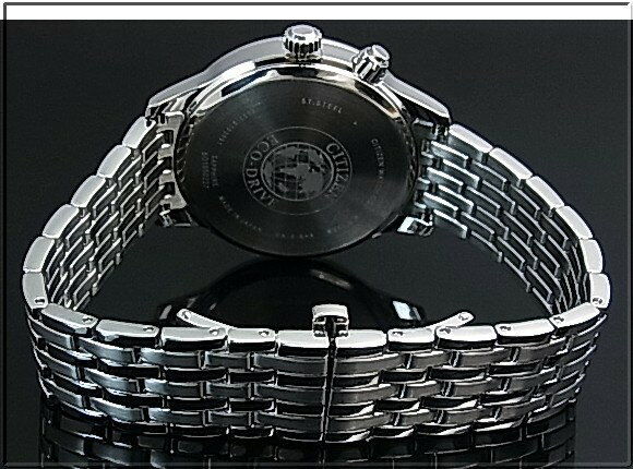 CITIZEN/エコドライブ【シチズン】メンズ ソーラー腕時計 ムーンフェイズ ネイビー文字盤 メタルベルト MADE IN JAPAN 海外モデル【並行輸入品】 AP1050-56L