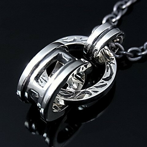 RUSS-K/Silver accessory【ラス-ケイ/シルバーアクセ】3連リングトップネックレス【送料無料】RK230N(国内正規品)