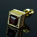 NICOLE/Silver accessory【ニコル/シルバーアクセ】ガーネット/シルバー(ゴールドめっき) 片側ピアス【送料無料】NC-LG254GG(国内正規品)