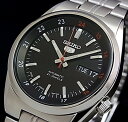 SEIKO/SEIKO5【セイコー5/セイコーファイブ】自動巻 メンズ腕時計 メタルベルト ブラック ...