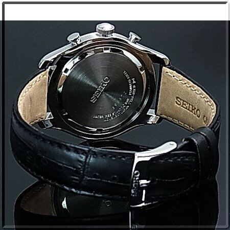 【楽天市場】SEIKO/Alarm Chronograph【セイコー/アラームクロノグラフ】パーペチュアル メンズ腕時計 ブラックレザーベルト
