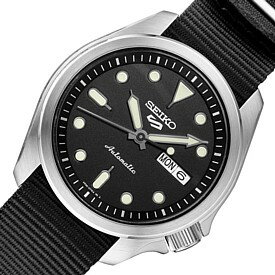 ファイブスポーツ SEIKO/SEIKO5 Sports【セイコー5スポーツ/ファイブスポーツ】自動巻 メンズ腕時計 ブラックナイロンべルト ブラック文字盤 海外モデル【並行輸入品】SRPE67K1