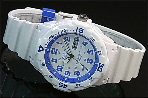 ■メール便配送■CASIO/Standard【カシオ/スタンダード】アナログクォーツ ペアウォッチ 腕時計 ラバーベルト ホワイト 海外モデル【並行輸入品】MRW-200HC-7B2/LRW-200H-2E2