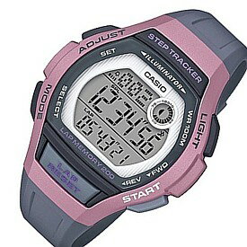 CASIO/SPORTS GEAR【カシオ/スポーツギア】ランニングウォッチ レディース腕時計 グレー/ピンク【国内正規品】LWS-2000H-4AJH