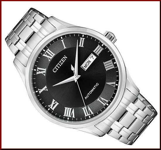 Citizen Automatic シチズン オートマチック 自動巻 メンズ腕時計 ブラック文字盤 メタルベルト 海外モデル 並行輸入品 Nh60 80e ｂｒｉｇｈｔ