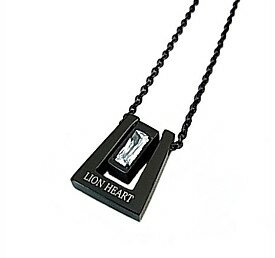LION HEART/ステンレスアクセ【ライオンハート】メンズ ステンレスネックレス ブラック【送料無料】LHMN005N(国内正規品)