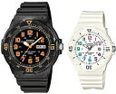 ■メール便配送■CASIO/Standard【カシオ/スタンダード】アナログクォーツ ペアウォッチ 腕時計 ラバーベルト ブラック/ホワイト 海外モデル【並行輸...