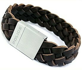 POLICE/accessory【ポリスアクセ】STREAK ブラウンメッシュレザー ブレスレットS【送料無料】PJ24412BLC01-S(国内正規品)
