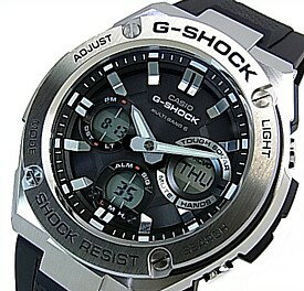CASIO/G-SHOCK【カシオ/Gショック】G-STEEL/Gスチール ソーラー電波腕時計 メンズ ブラック文字盤 ブラックラバーベルト 海外モデル【並行輸入品】 GST-W110-1A