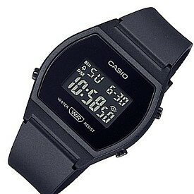 CASIO/Standard【カシオ/スタンダード】アラームクロノグラフ ボーイズサイズ 腕時計 Sporty casual design デジタルモデル オールブラック ラバーベルト 海外モデル【並行輸入品】LW-204-1B