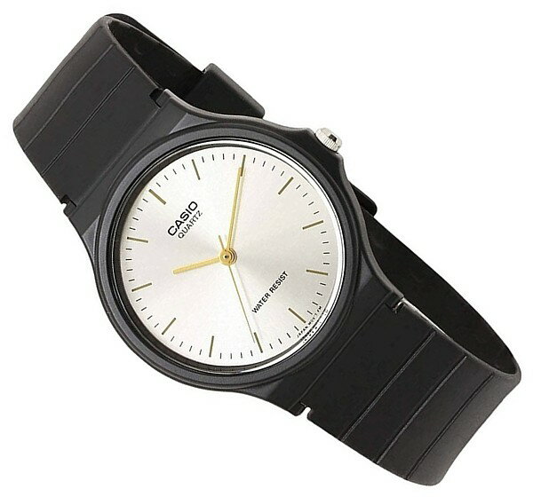 ■メール便配送■CASIO/Standard【カシオ/スタンダード】メンズ腕時計 ボーイズサイズ アナログクォーツ シルバー文字盤 ブラックラバーベルト MQ-24-7E2L 海外モデル【並行輸入品】