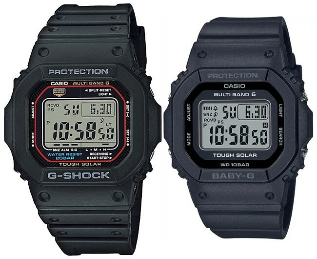 CASIO/G-SHOCK/Baby-G【カシオ/Gショック/ベビーG】ペアウォッチ ソーラー電波腕時計 ブラック(国内正規品)GW-M5610U-1JF/BGD-5650-1JF