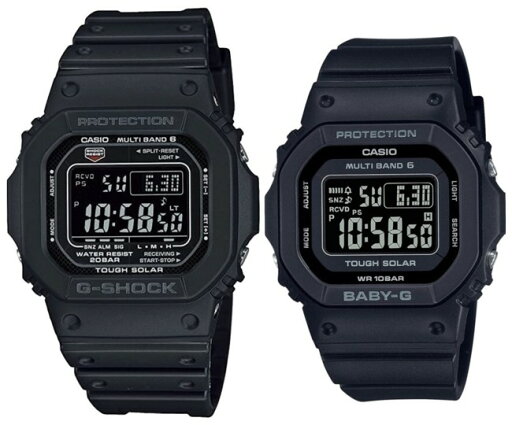CASIO/G-SHOCK/Baby-G【カシオ/Gショック/ベビーG】ペアウォッチ ソーラー電波腕時計 ブラック(国内正規品)GW-M5610U-1BJF/BGD-5650-1CJF CASIO/G-SHOCK/Baby-G【カシオ/Gショック/ベビーG】ペアウォッチ ソーラー電波腕時計 ブラック(国内正規品)GW-M5610U-1BJF/BGD-5650-1CJF