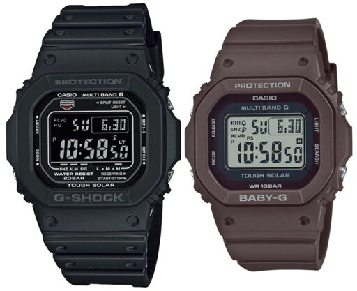 CASIO/G-SHOCK/Baby-G【カシオ/Gショック/ベビーG】ペアウォッチ ソーラー電波腕時計 ブラック/ブラウン(国内正規品)GW-M5610U-1BJF/BGD-5650-5JF CASIO/G-SHOCK/Baby-G【カシオ/Gショック/ベビーG】ペアウォッチ ソーラー電波腕時計 ブラック/ブラウン(国内正規品)GW-M5610U-1BJF/BGD-5650-5JF