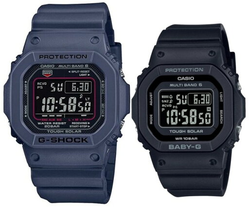 CASIO/G-SHOCK/Baby-G【カシオ/Gショック/ベビーG】ペアウォッチ ソーラー電波腕時計 ネイビー/ブラック(国内正規品)GW-M5610U-2JF/BGD-5650-1CJF CASIO/G-SHOCK/Baby-G【カシオ/Gショック/ベビーG】ペアウォッチ ソーラー電波腕時計 ネイビー/ブラック(国内正規品)GW-M5610U-2JF/BGD-5650-1CJF