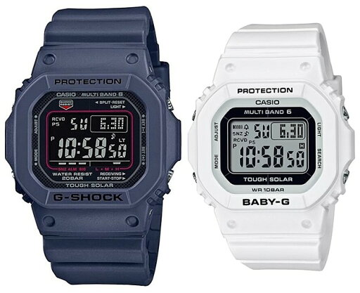 CASIO/G-SHOCK/Baby-G【カシオ/Gショック/ベビーG】ペアウォッチ ソーラー電波腕時計 ネイビー/ホワイト(国内正規品)GW-M5610U-2JF/BGD-5650-7JF CASIO/G-SHOCK/Baby-G【カシオ/Gショック/ベビーG】ペアウォッチ ソーラー電波腕時計 ネイビー/ホワイト(国内正規品)GW-M5610U-2JF/BGD-5650-7JF