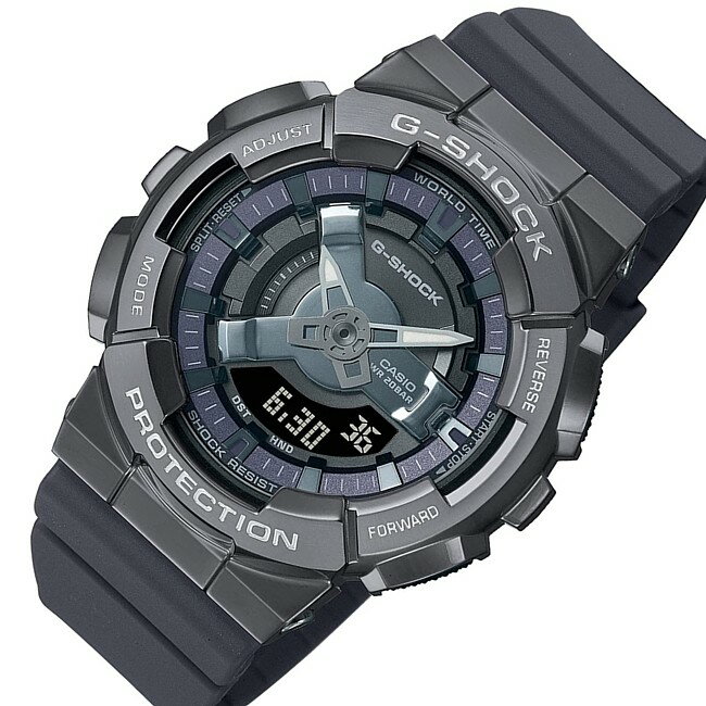 CASIO/G-SHOCK【カシオ/Gショック】メンズ腕時計 Sサイズ アナデジ メタルケースモデル ガンメタ/グレ..