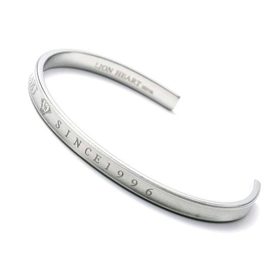LION HEART/ステンレスアクセ【ライオンハート】メンズ ステンレスブレスレット バングル【送料無料】LHMB003NS(国内正規品)