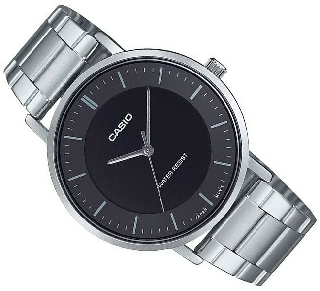 CASIO/Standard【カシオ/スタンダード】メンズ腕時計 ブラック文字盤 メタルベルト 海外モデル【並行輸入品】MTP-VT04D-1E