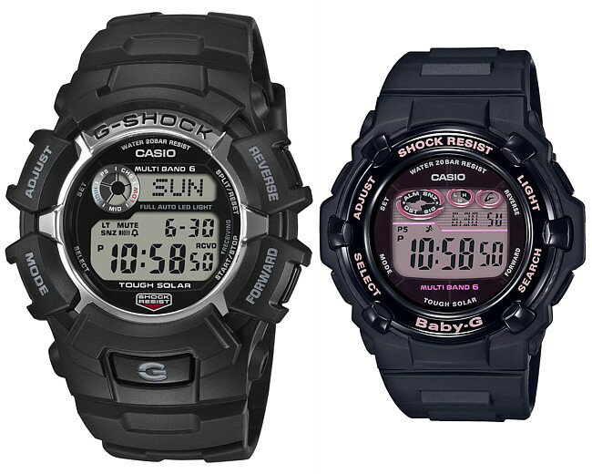 CASIO/G-SHOCK/Baby-G【カシオ/Gショック/ベビーG】ペアウォッチ ソーラー電波腕時計 ブラック(国内正..