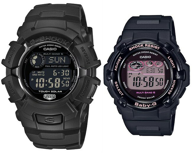 Pair Watch - CASIO/G-SHOCK/Baby-G【カシオ/Gショック/ベビーG】ペアウォッチ ソーラー電波腕時計 ブラック(国内正規品)GW-2310UFB-1JF/BGR-3000UCB-1JF
