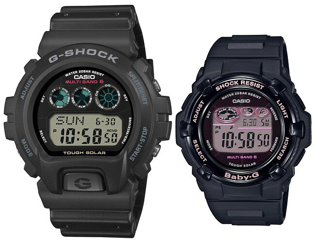 B, C, D, G, J, L, S, T, Z - CASIO/G-SHOCK/Baby-G【カシオ/Gショック/ベビーG】ペアウォッチ ソーラー電波腕時計 ブラック(国内正規品)GW-6900U-1JF/BGR-3000UCB-1JF