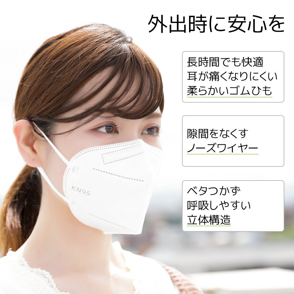 KN95マスク100枚マスクKN95米国N95同等マスク箱在庫あり5層構造使い捨てマスク100枚入り防塵マスク不織布マスク使い捨て白不織布大きめ立体マスク女性用男性用販売大人用100ホワイト男女兼用即納国内発送maskコロナウイルス
