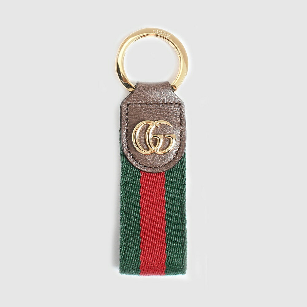 グッチ キーホルダー（レディース） グッチ GUCCI キーリング 523161-HE2NG-8742 レディース GGロゴ VRV NEW ACERO ブラウン グリーン レッド