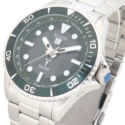 エルジン ELGIN 腕時計 FK1427S-GRP メンズ クォーツ グリーン シルバー 国内正規品