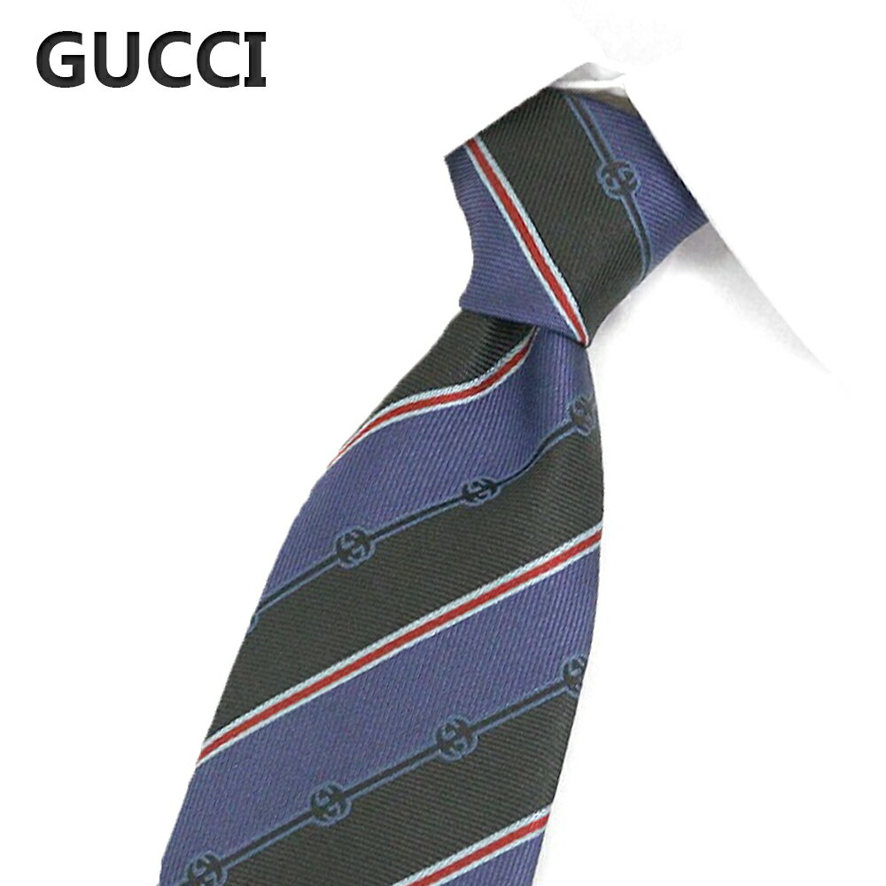 グッチ GUCCI ネクタイ GG柄 刺繍 499696 4B002 4074 メンズ ネイビー おしゃれ 人気 定番 499696-4B002-4074