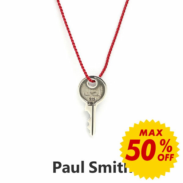 ポールスミス 今だけ￥17,020⇒￥8,380 ポールスミス PAUL SMITH ネックレス M1A NECK JKEY 82 メンズ レディース 鍵モチーフ 82 シルバー レッド