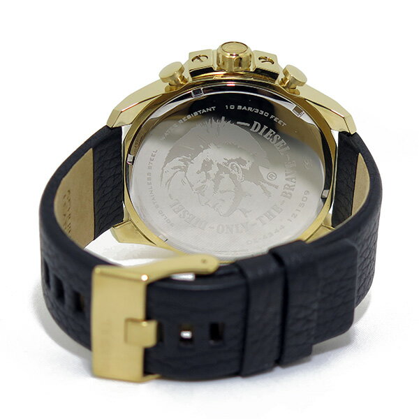 ディーゼル 時計 メンズ メガチーフ DZ4344 DIESEL 腕時計 MEGA CHIEF デイト クロノグラフ クオーツ レザー 3