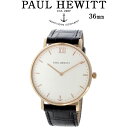 【送料無料】ポールヒューイット Sailor Line 36mm ユニセックス 腕時計 6452345 PHSARSMW15S ホワイト/ブラック