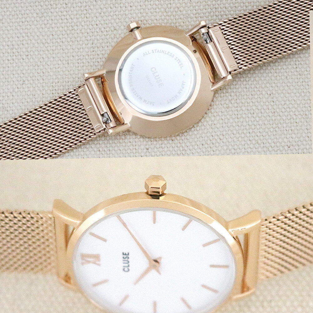 【替えベルトプレゼント＆ 3年保証】クルース 腕時計 レディース ミニュイ 33MM メッシュ 選べる11color CLUSE Minuit ウォッチ 女性 彼女 奥さん お母さん 娘 誕生日プレゼント 母の日 クリスマス バレンタイン 結婚記念日 記念日 成人祝い 就職祝い 卒業祝い格安通販　バレンタイン　人気　ランキング