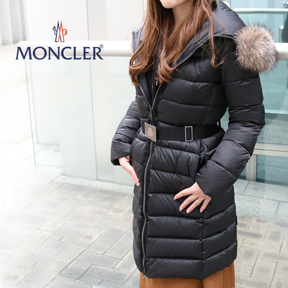 モンクレール MONCLER ティヌヴィエル TINUVIEL ダウンコート ファー フード ベルト付き ディース 選べるサイズ 5type 4933 020 57869 ブラック 秋冬 アウター モンクレ 人気ブランド 冬物 女性 プレゼント 彼女 妻 ギフト