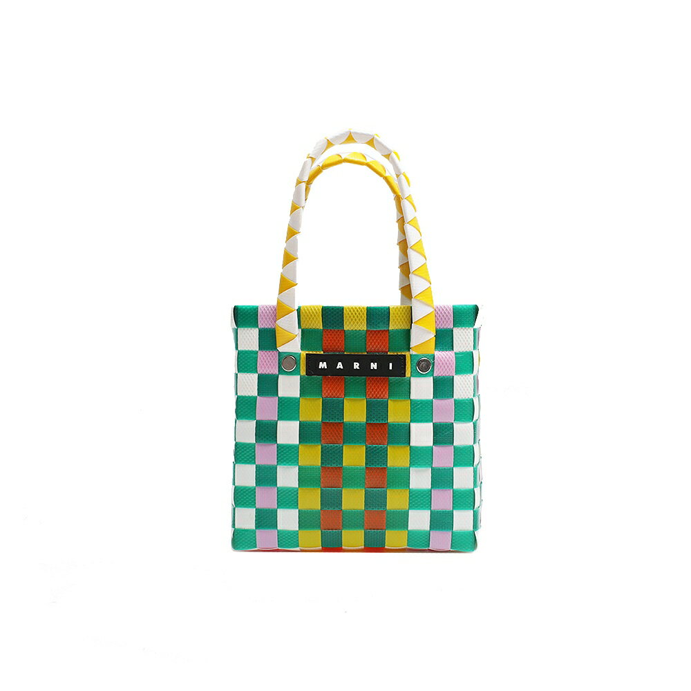 マルニ MARNI ハンドバッグ M00178-M00IW-0M215 レディース マルチカラー キッズ KIDS バスケットバッグ Item Information サイズ (約)H14.5×W14×D8.5cm 素材 ポリプロピレン、ロゴタグ部分：カウハイドレザー 仕様 カラー：マルチカラー(グリーン)付属品 保存袋