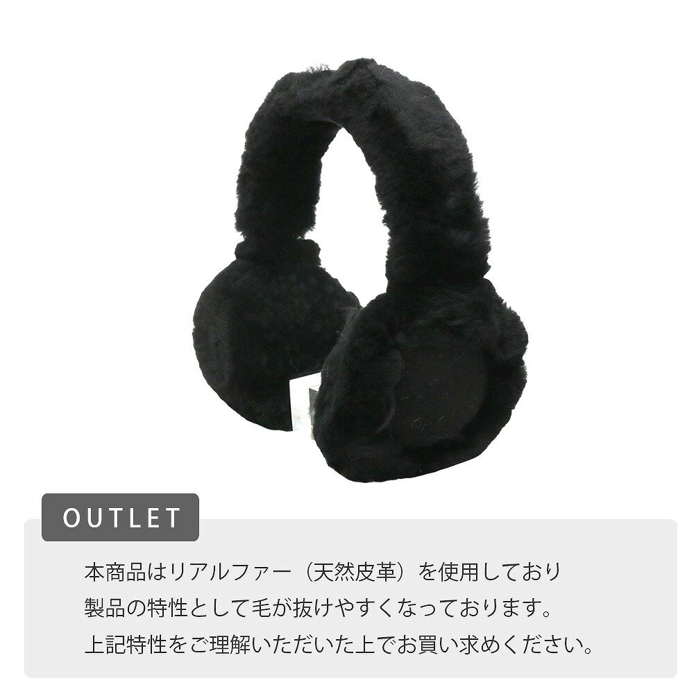 【OUTLET アウトレット】アグ UGG Sheepskin Wireless Earmuff Bluetooth搭載 ワイヤレスヘッドホン イヤーマフ 耳当て 103267-BLK レ..